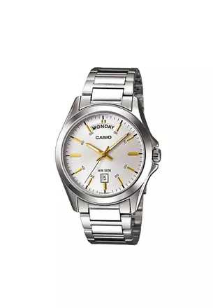Buy casio Men Analog Watch MTP-1370D-7A2V Silver Stainless Steel