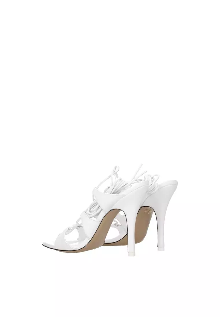 【the attico・アティコ】 SANDALS サンダル・ミュール THE ATTICO High Heel Leather Sandals with Self Tie 2025