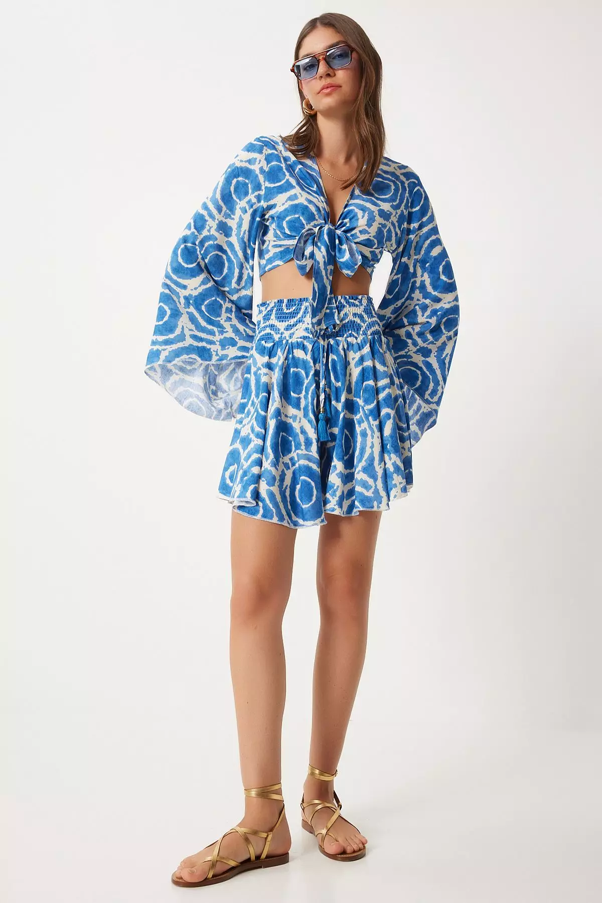 Blue Patterned Regular Set