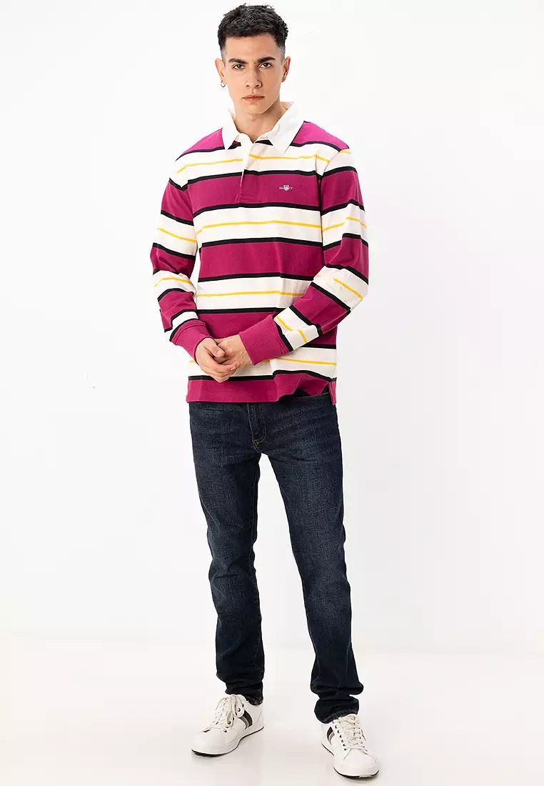 Striped Heavy Rugger Polo Shirt