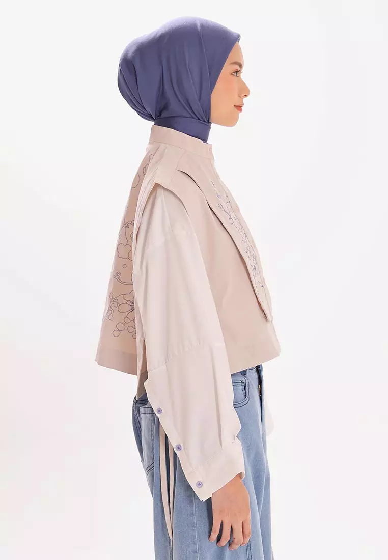 Ria Miranda Pearled Ivory Ruela Vest