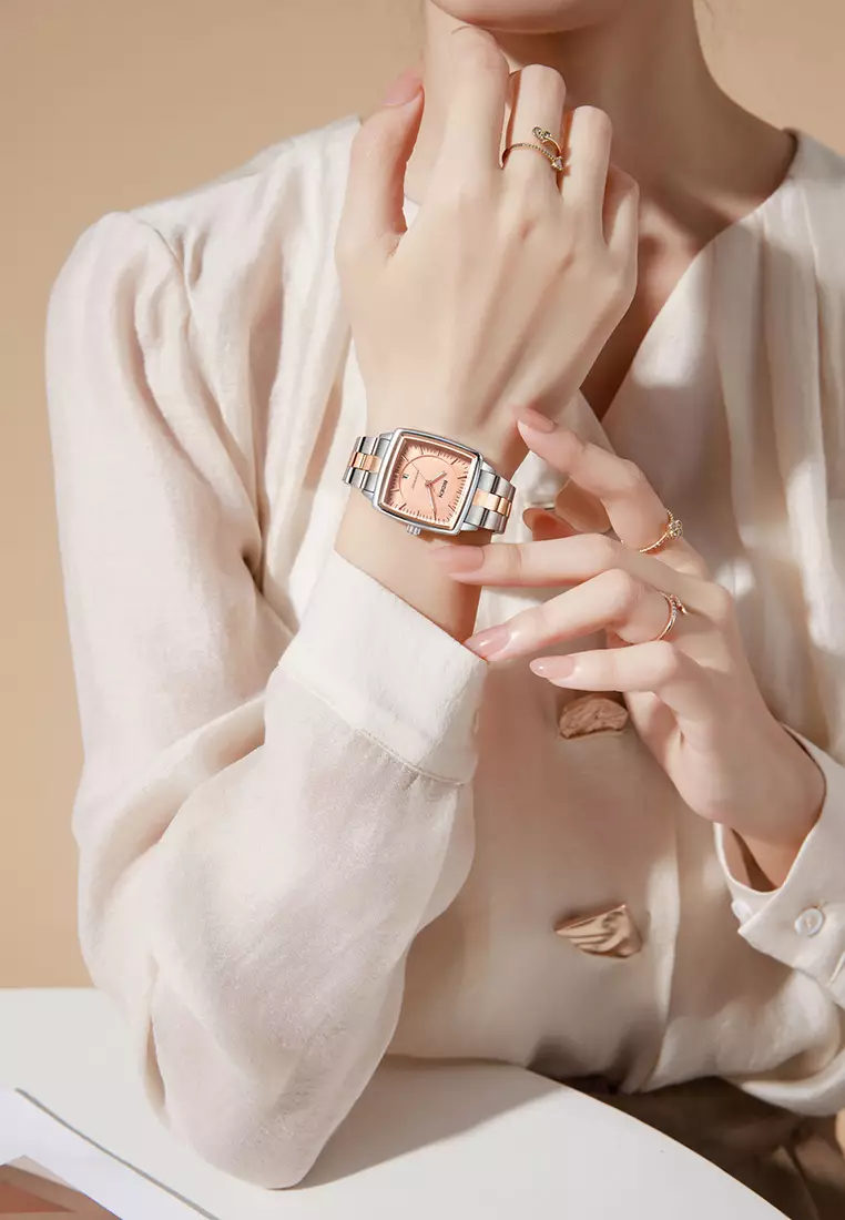 Jam Tangan Wanita Original Full Luminous Kuarsa Fashion Classic Tali Stainless Steel Jam Tangan Cewek allrose