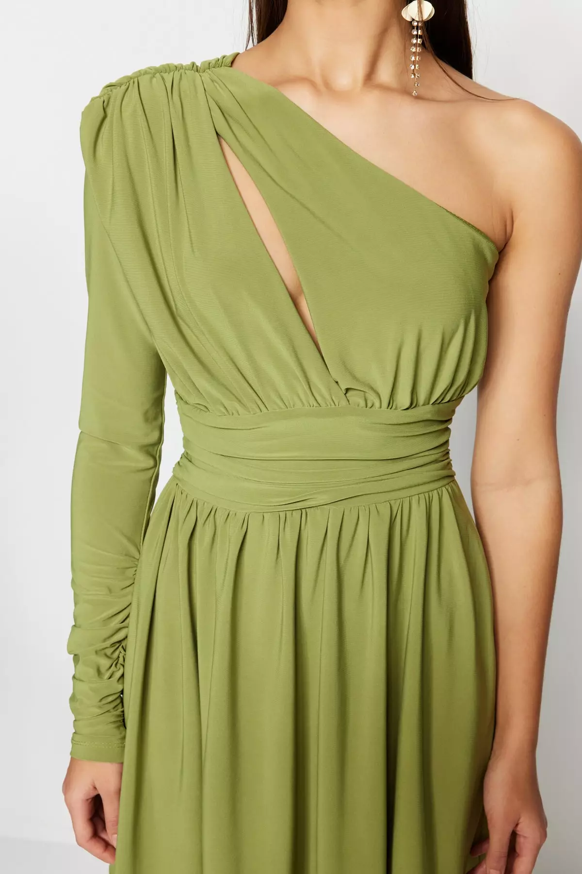 One Shoulder Cut Out Mini Dress