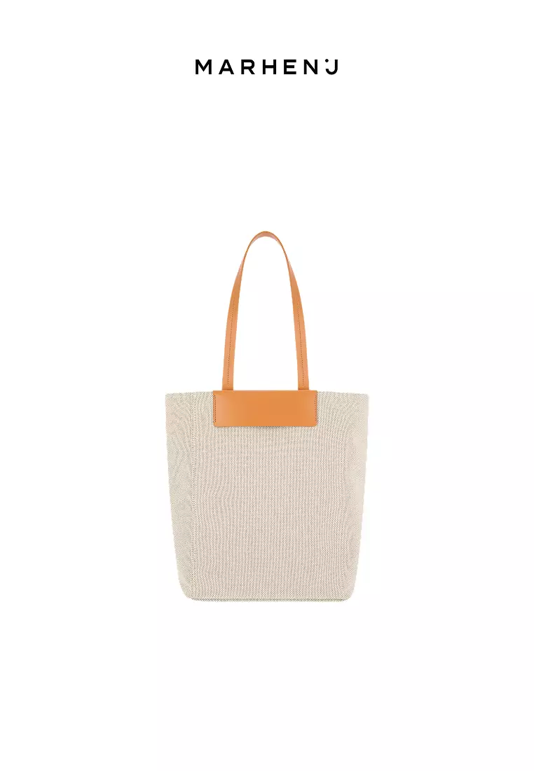 WHEAT Canvas Vegan Leather Crossbody Bag Camel