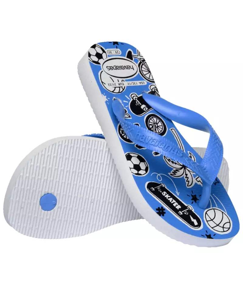 Havaianas 0093 Kids Athletic - White/Blue - Sandal Anak