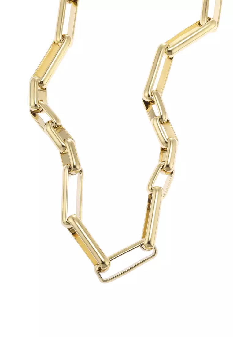 Fossil Female's Archival gold Stainless Steel Necklace JOF00971710