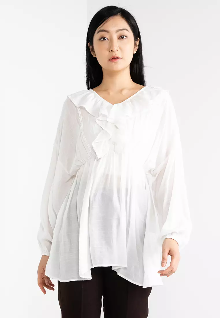 Buy Heather V Neck Blouse 2024 Online ZALORA   Heather 6782 7398792 1 