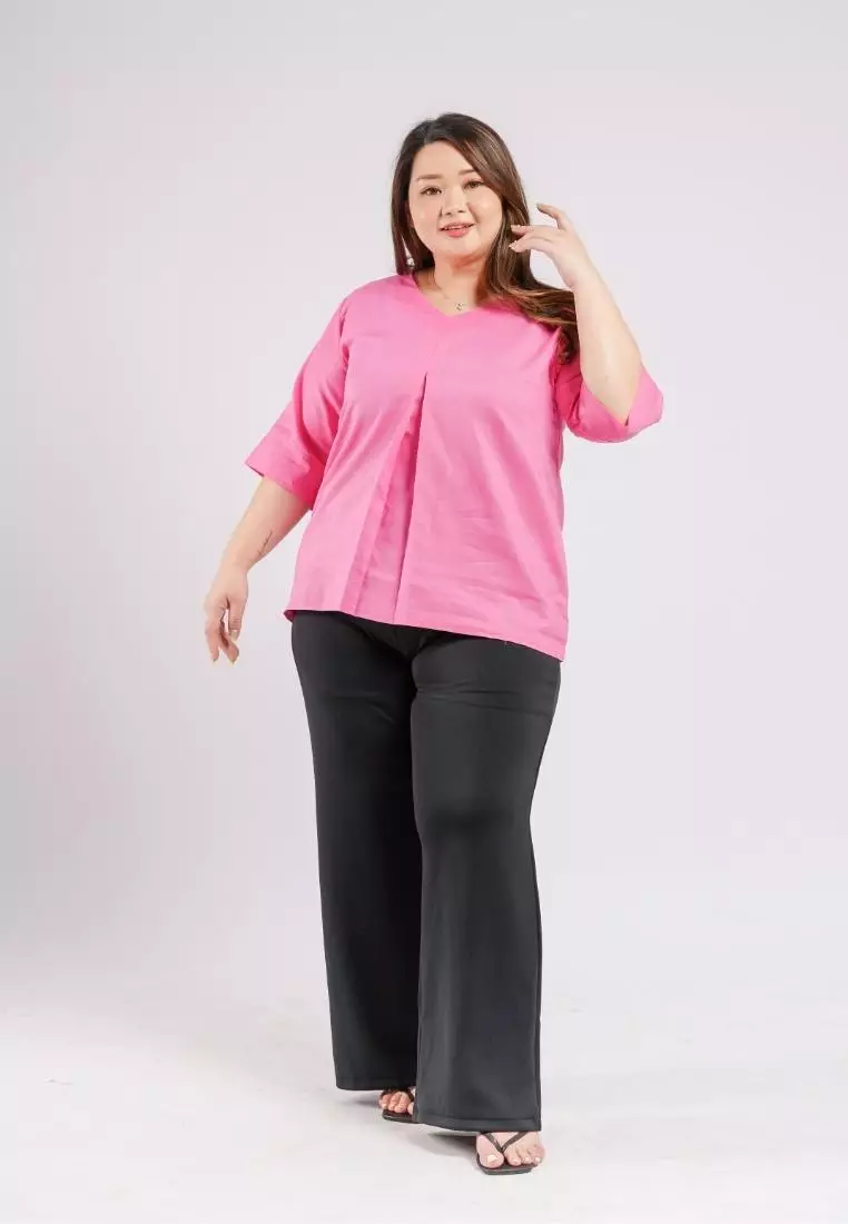 Plus Size Blouse Cheryl Pink