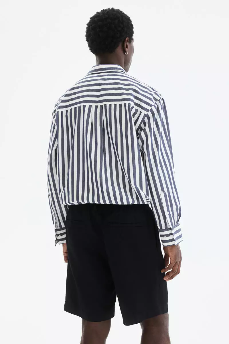 Relaxed Fit Linen-blend shorts
