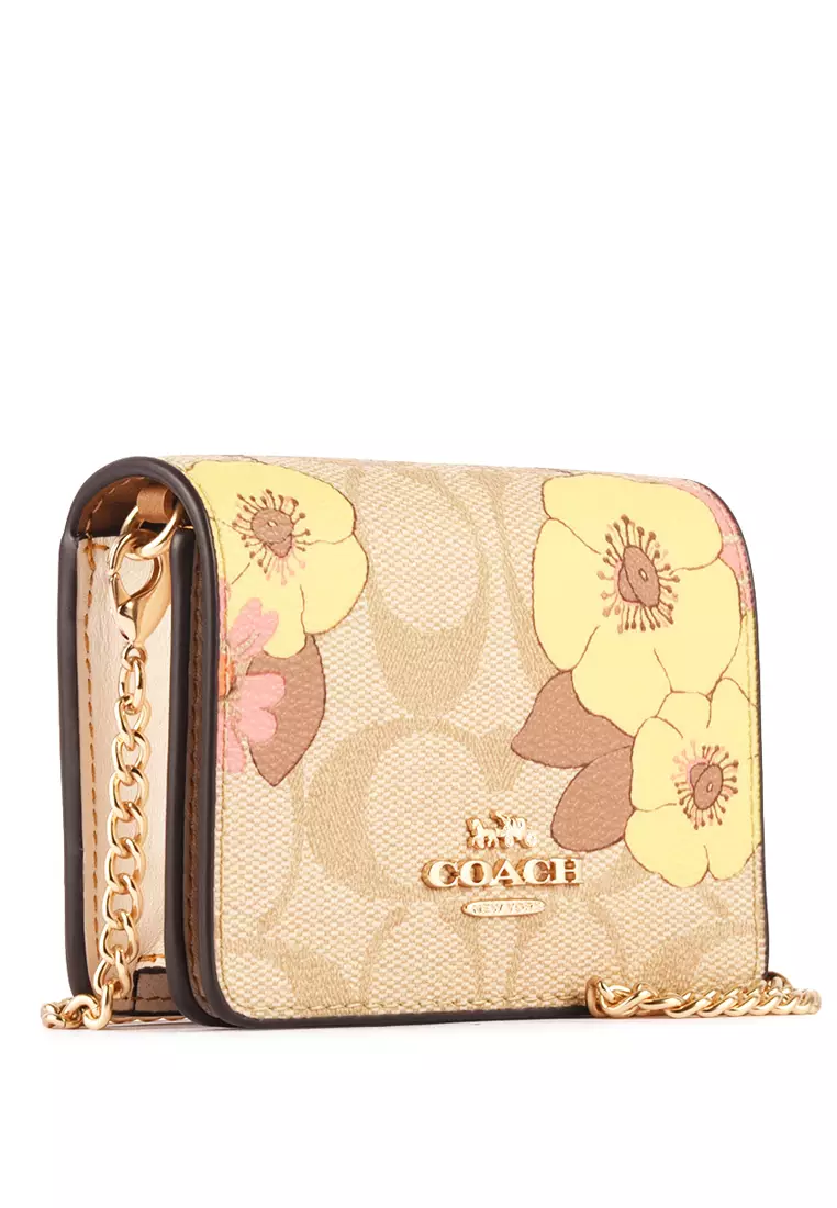 Coach brown floral purse Clearance