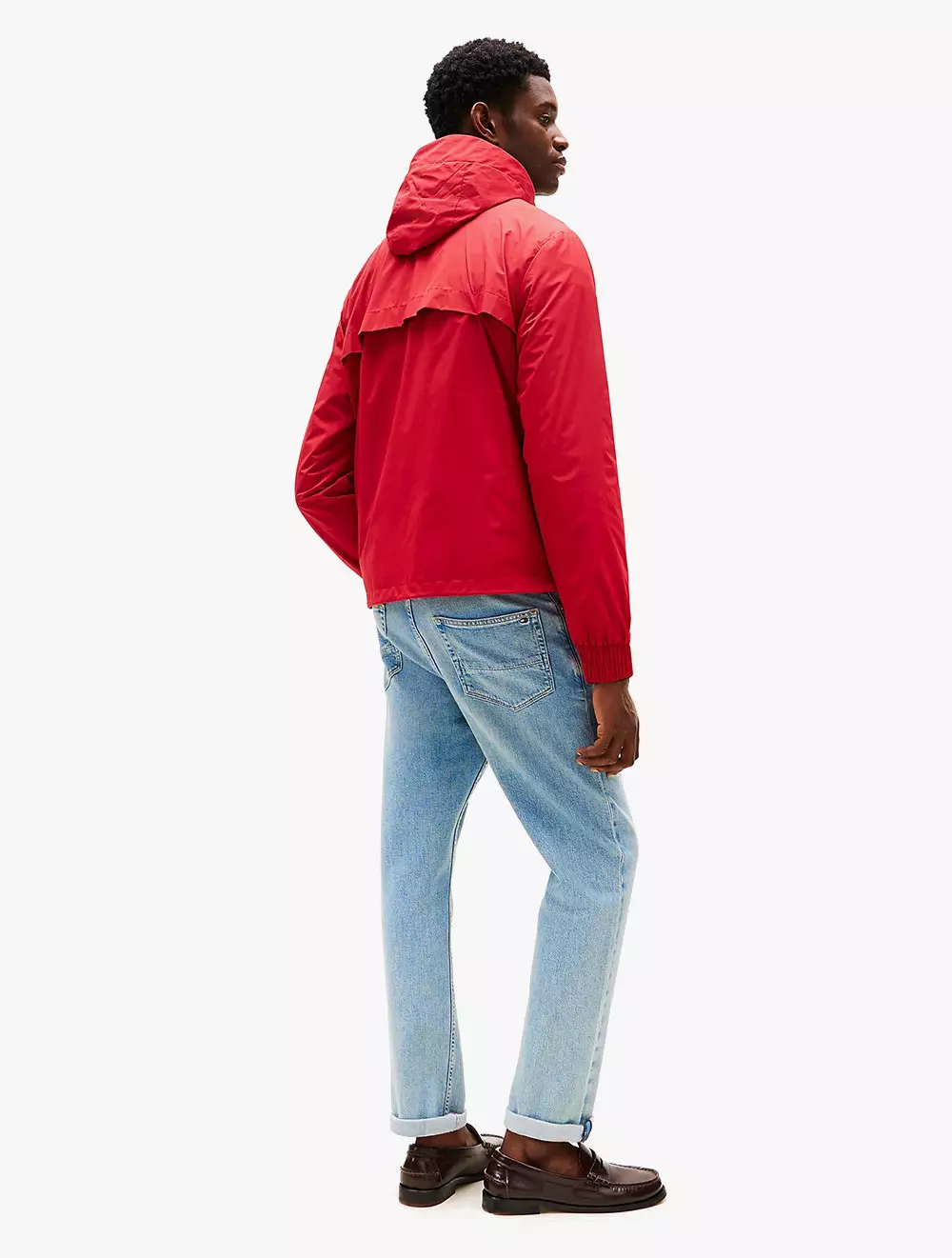 Tommy Hilfiger - Water-Repellent Hooded Windbreaker - Red