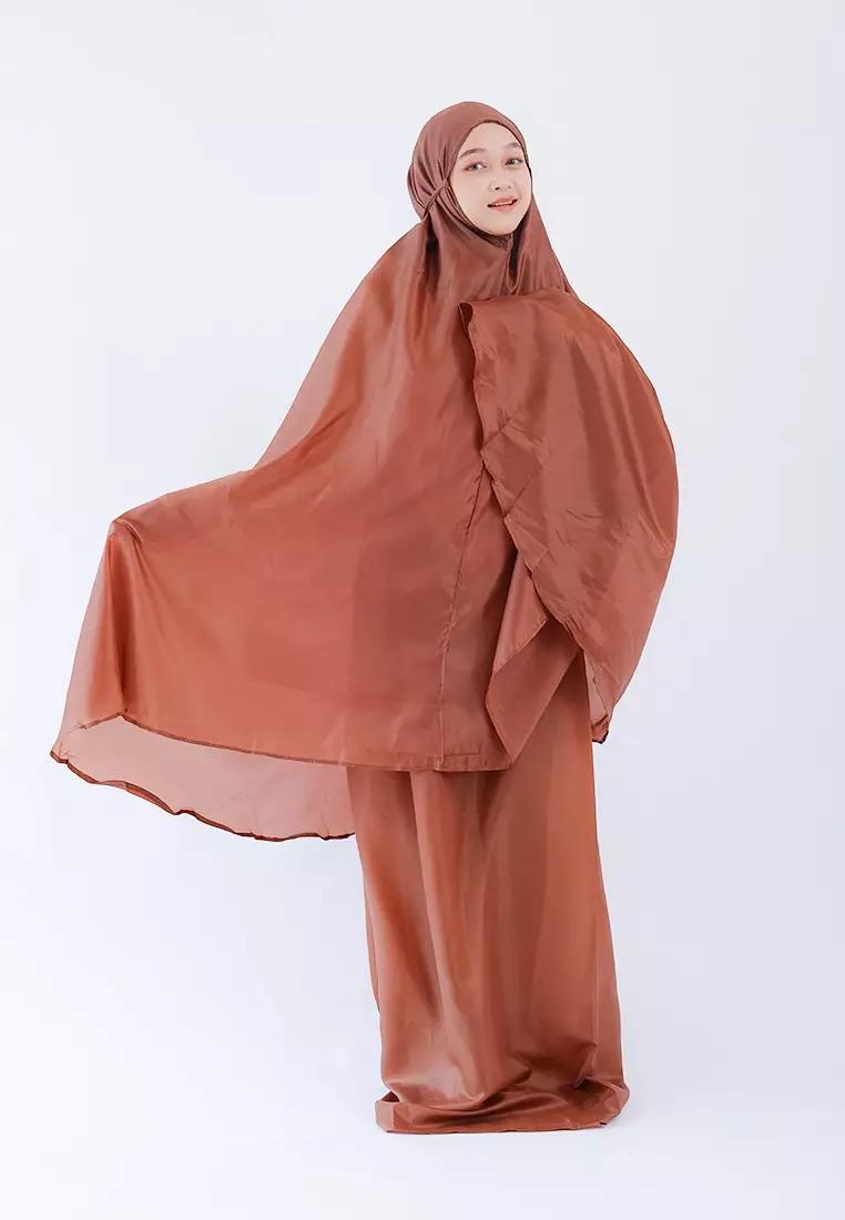 Safina Prayer Set | Mukena Travel Pouch - Brick