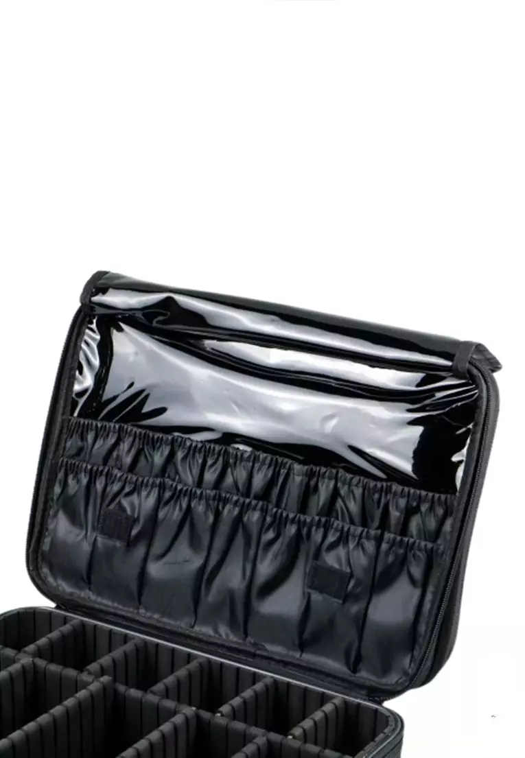 Elmar Tas Kosmetik Make Up Travel Organizer Bag Wanita Material Nylon PVC ORIGINAL - Rose Red