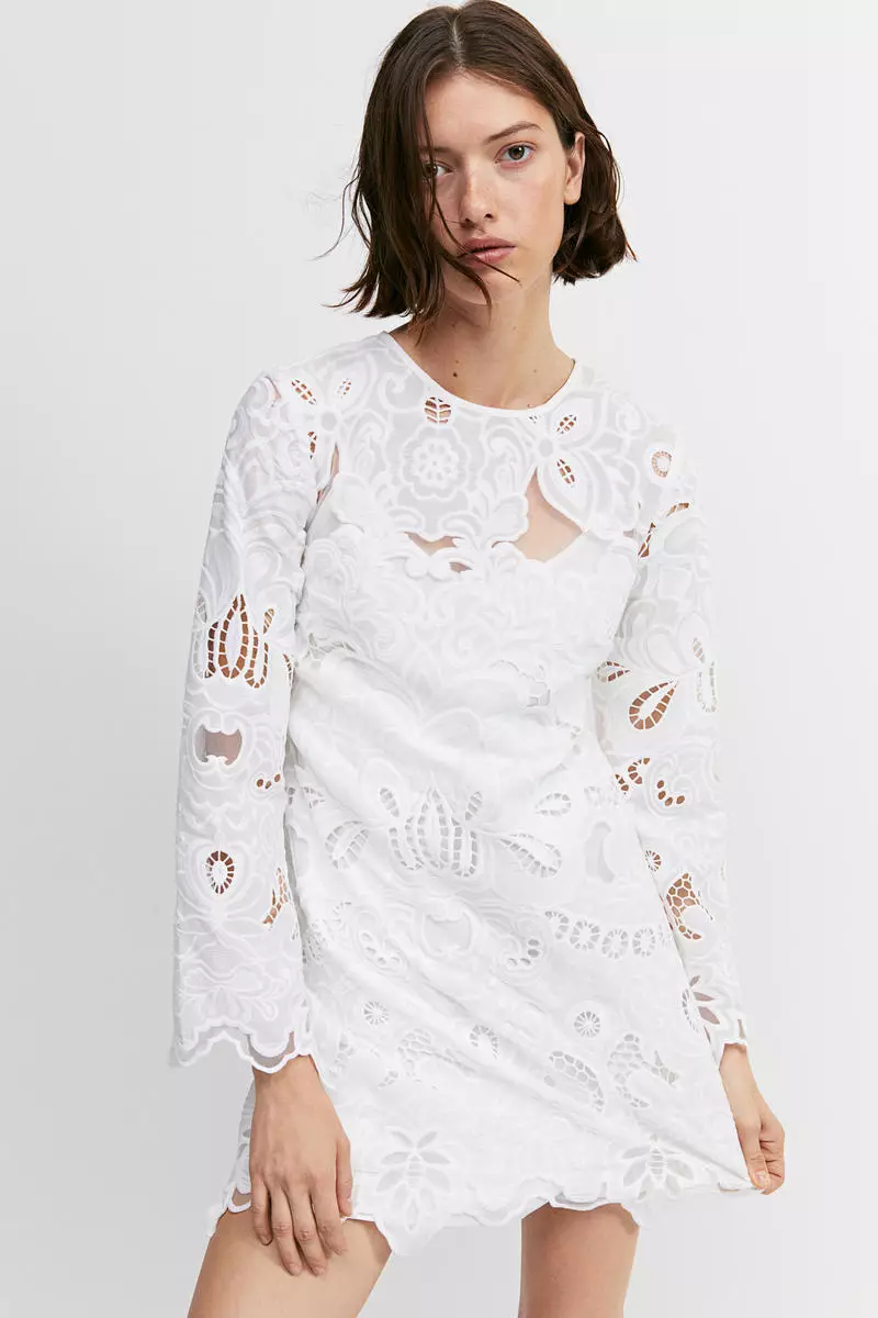 Buy H&M Broderie anglaise dress 2026 Online | ZALORA