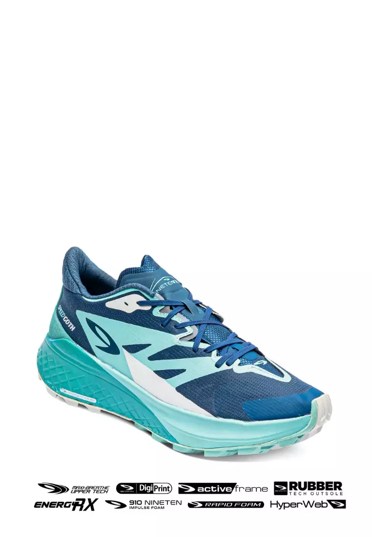 910 Nineten YUZA SPEEDGOTH Sepatu Trail Running - NAVY/HIJAU MINT/ABU MUDA