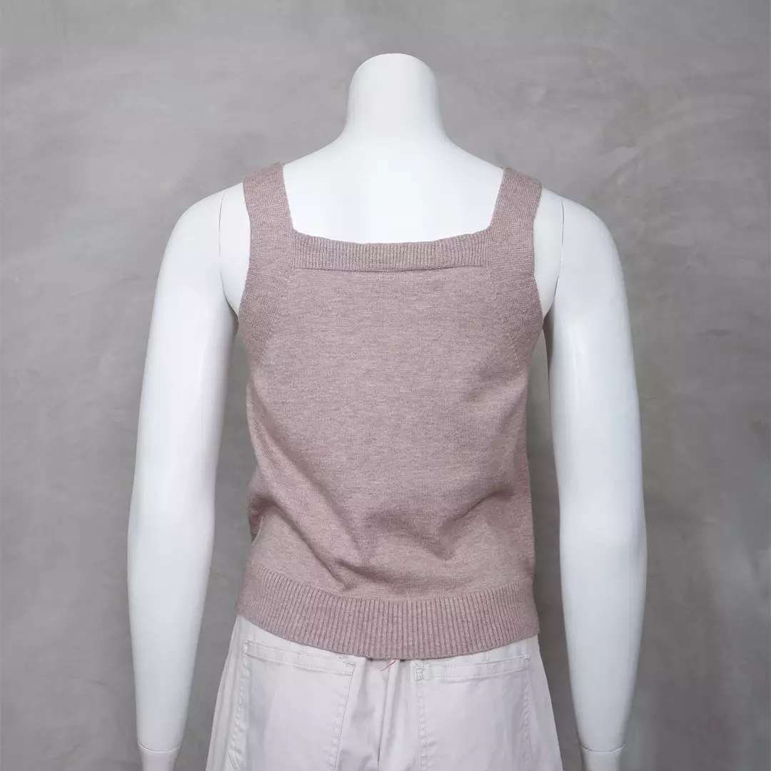 Triset Casual Knit Tank Top Wanita - TM100069005