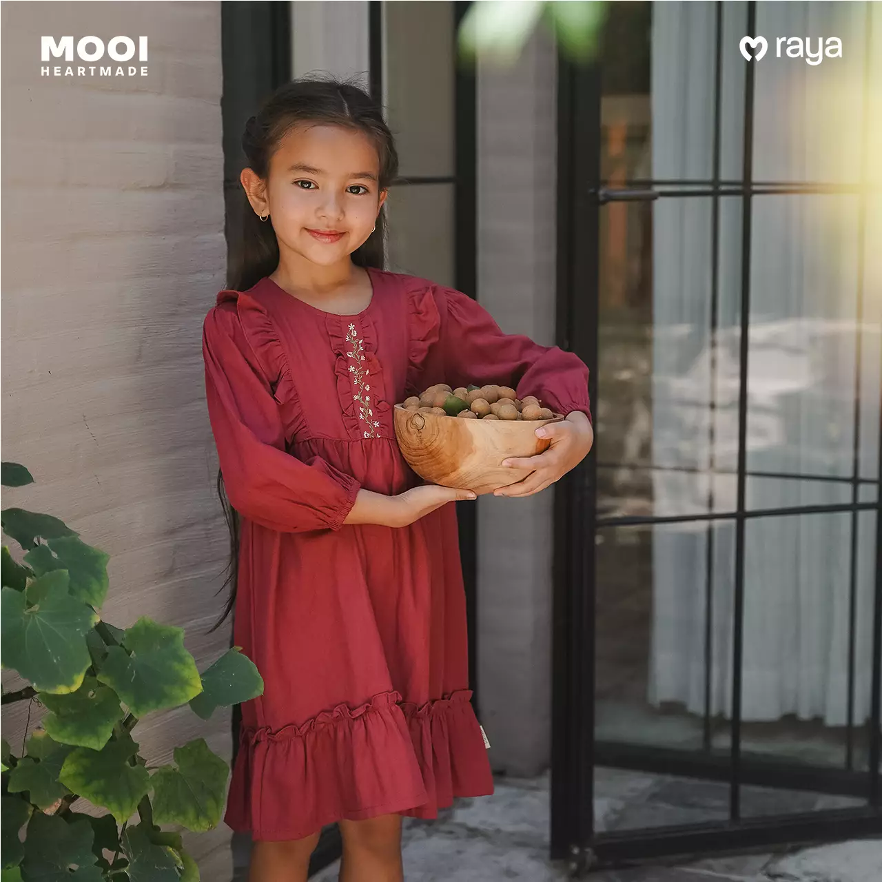 Mooi Dress Anak Gamis Anak Perempuan Raya Collection Larissa Dress - Clary Sage