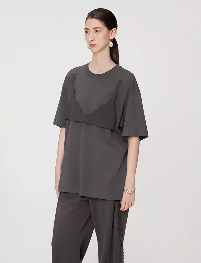 Loose Fit Round Neck Short Sleeve T-Shirt