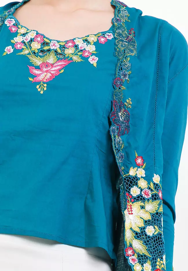 Kebaya Encim Panjang Color With Camisole