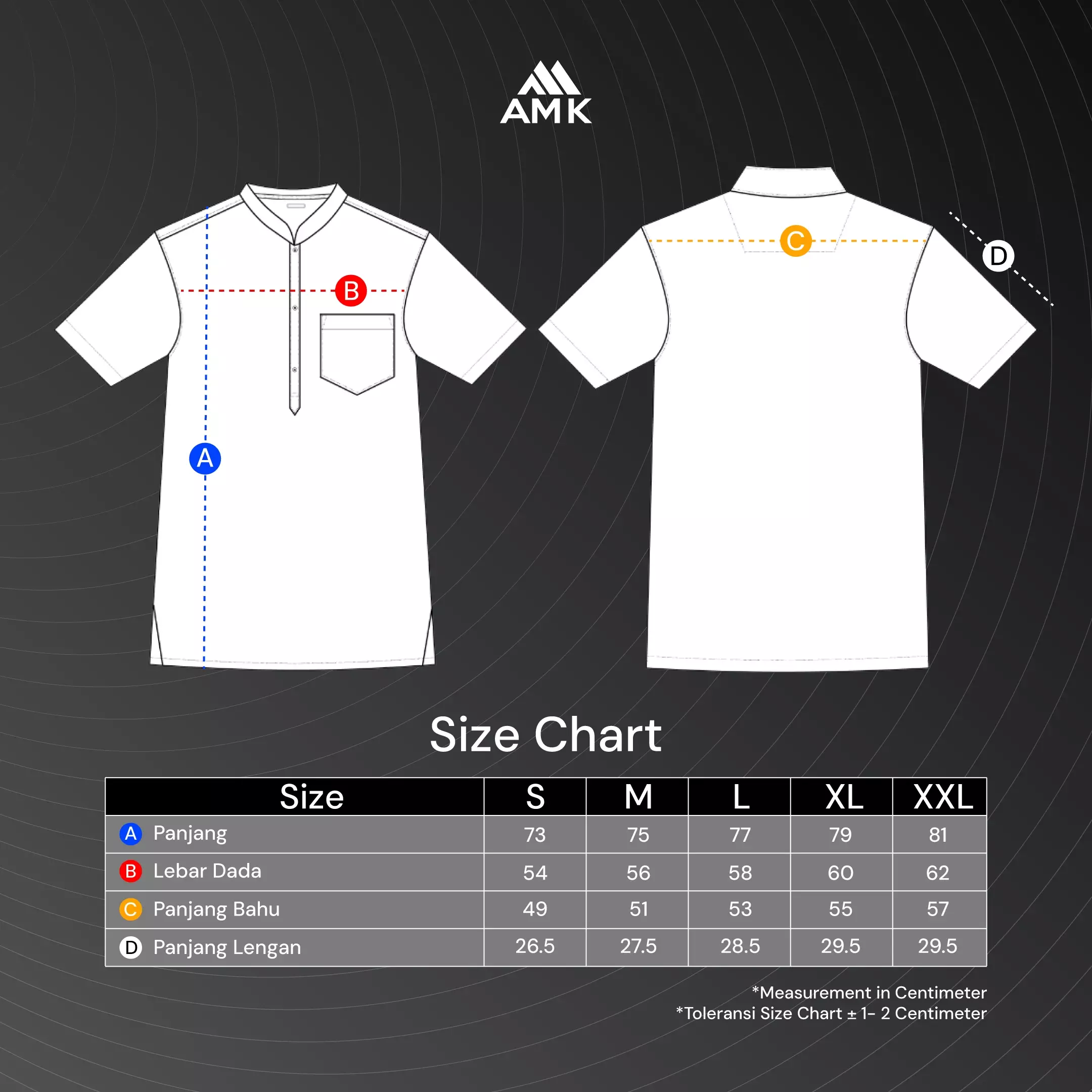 AMK Kemeja Koko Pria Lengan Pendek KK BB 005 S/s Cap 6 White