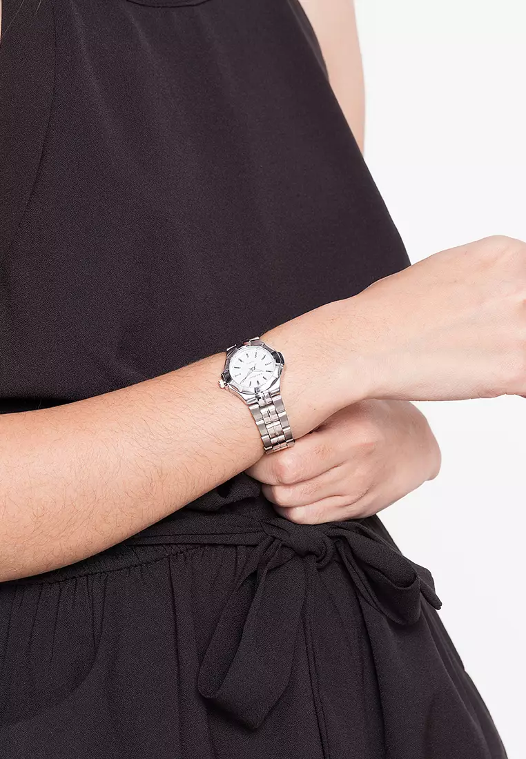 Analog Watch 20122263-Sil Ves - Wht Dial Line