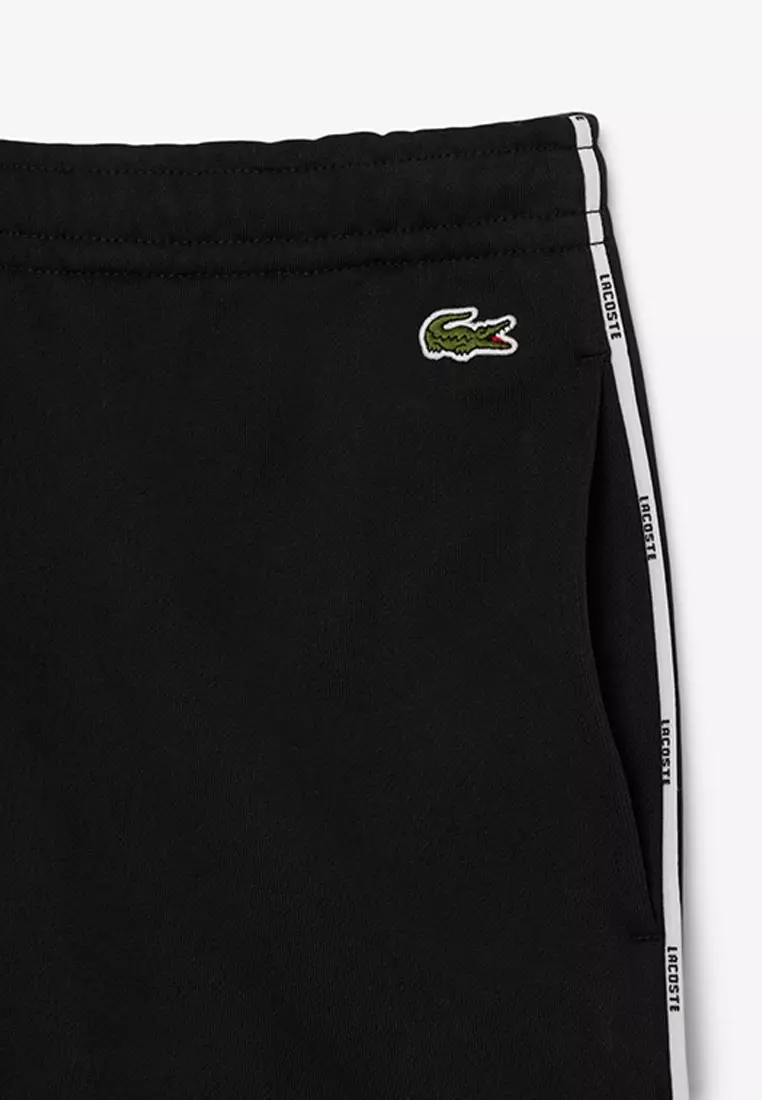 Logo Trim Cotton Fleece Shorts
