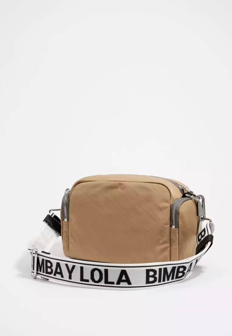 Bimba Y Lola M Tan Nylon Crossbody Bag