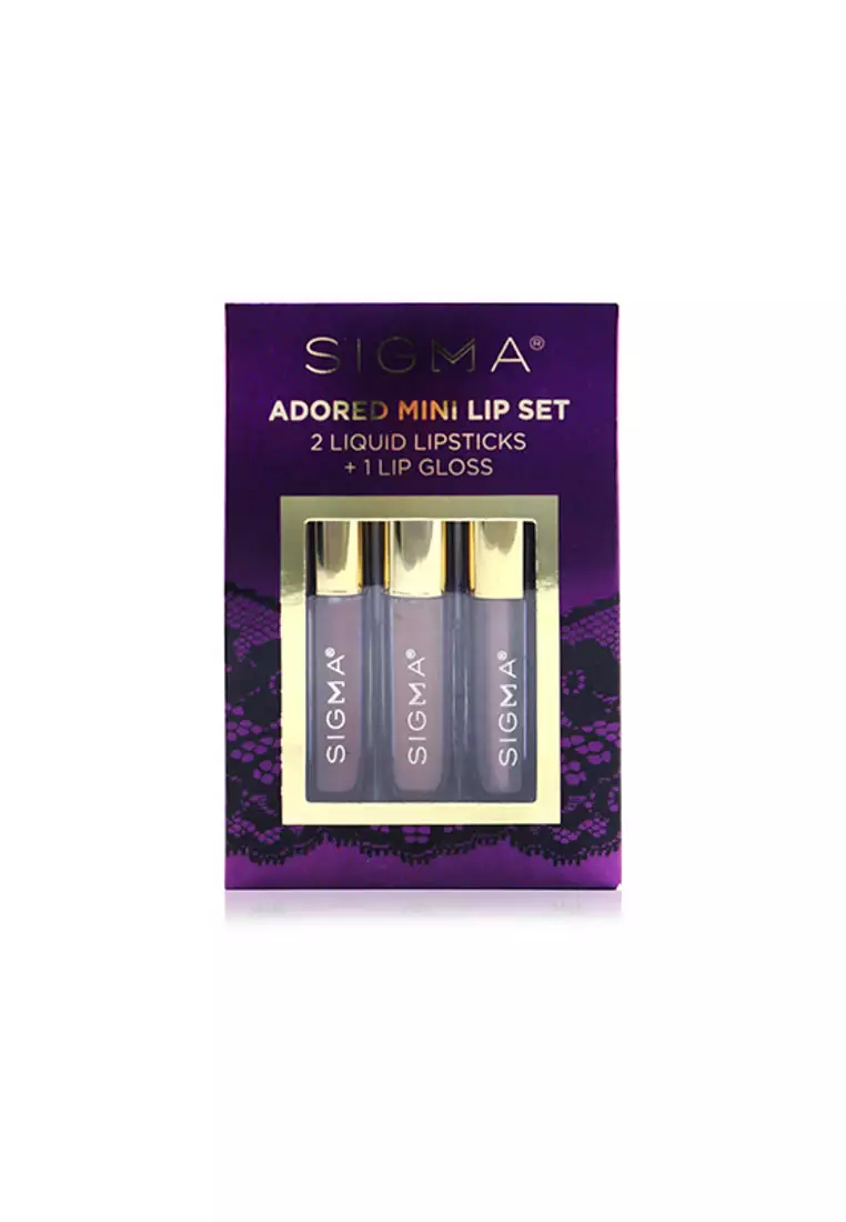 Discount on Sigma Beauty  shoes - SKU: Sigma Beauty - Adored Mini Lip Set (2x Liquid Lipstick + 1x Lip Gloss) 3pcs