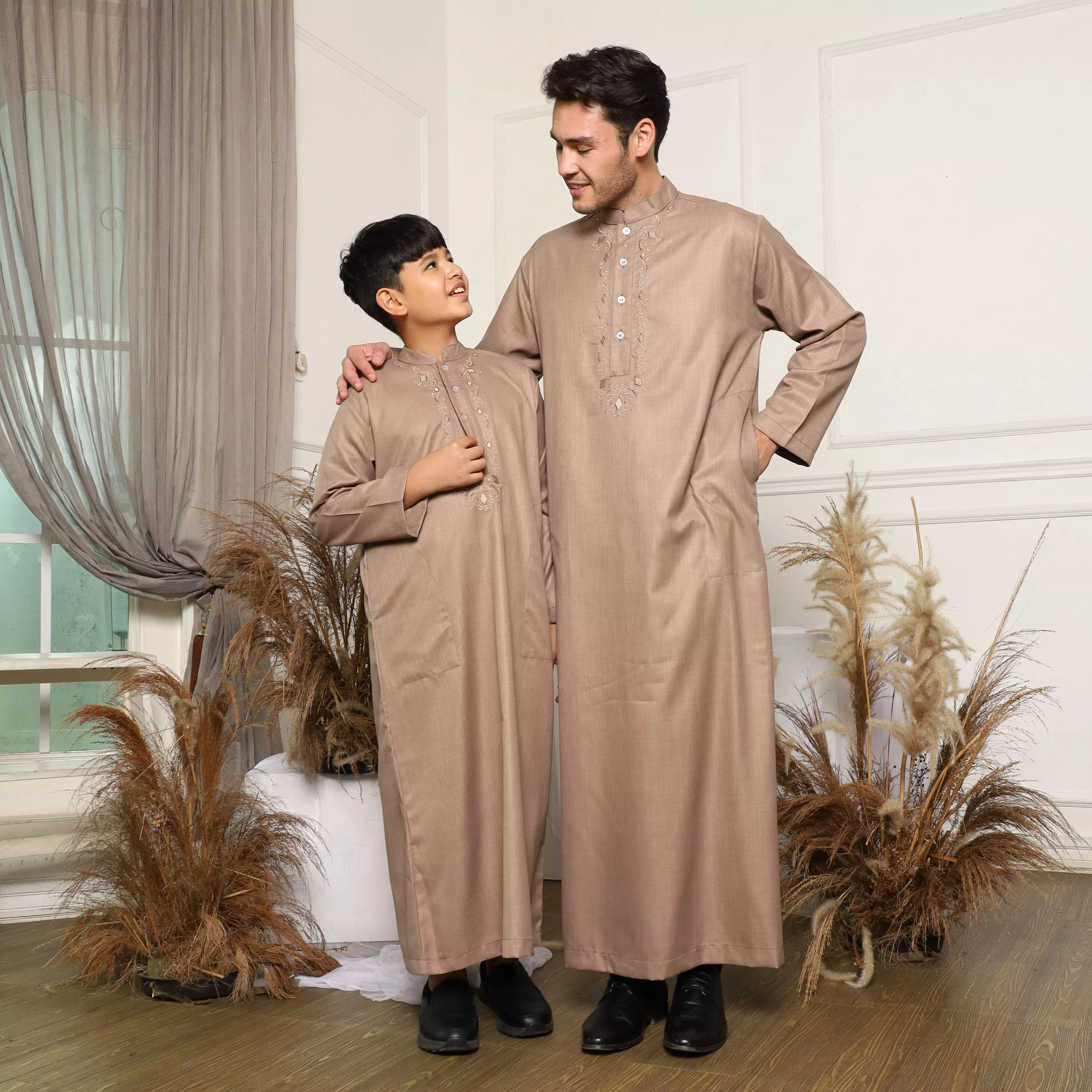Gamis Jubah Anak Laki Laki Sarimbit GPA 10 Mocca