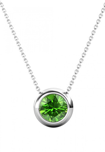 Jual Her Jewellery Birth Stone Moon Pendant August Peridot Kalung Crystal Swarovski By Her Jewellery Original Zalora Indonesia