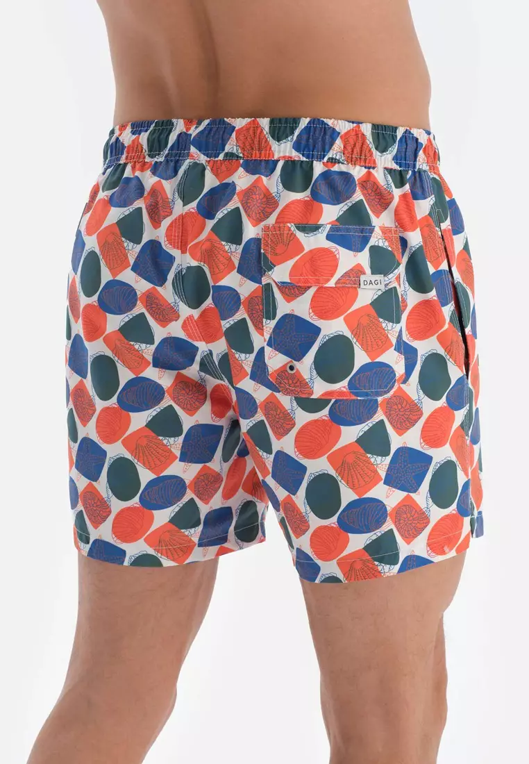 White and orange shorts on sale