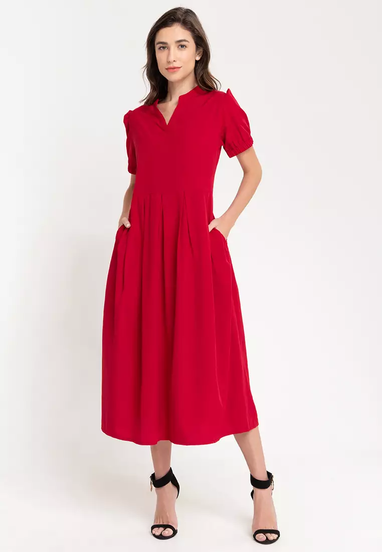 Buy BADOMODA Livia Ruffle Shoulder Shift Dress 2025 Online ZALORA Philippines