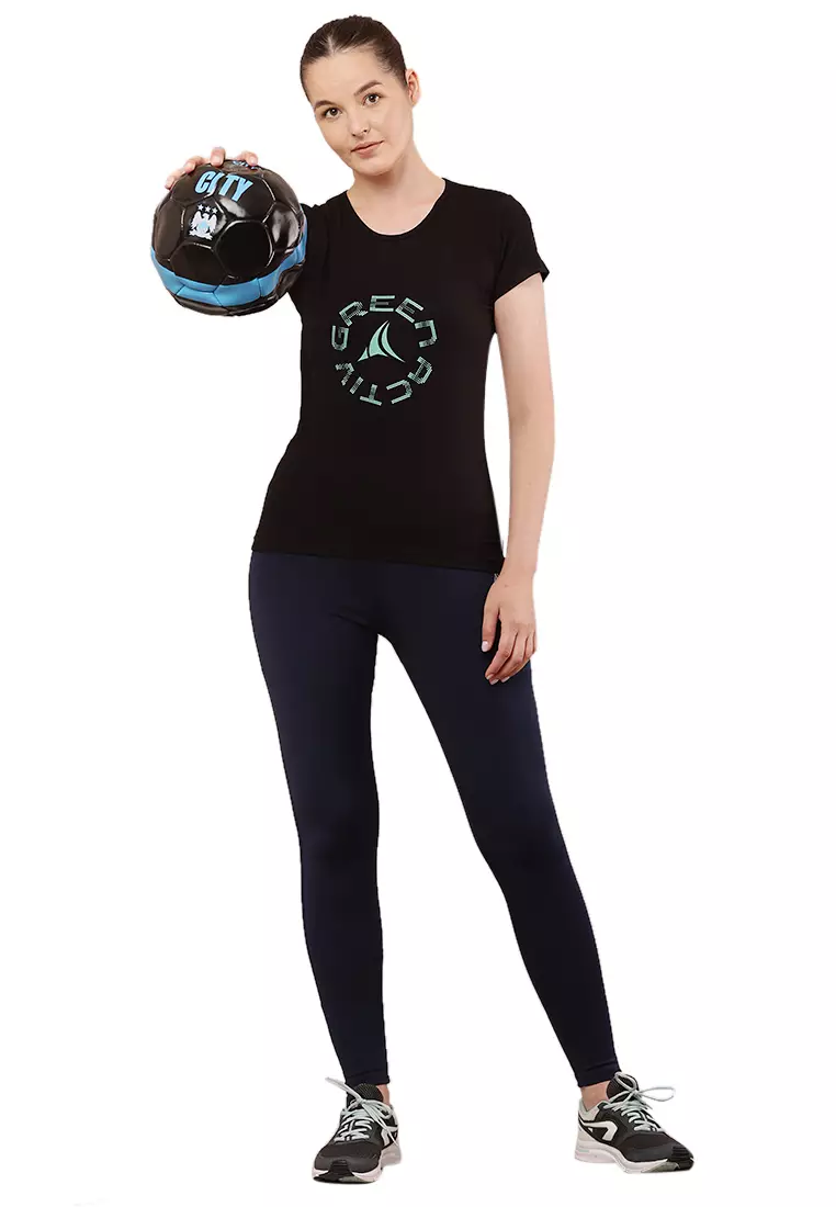 Premium Black Women's Eco-Stretch Bamboo Training T-Shirt