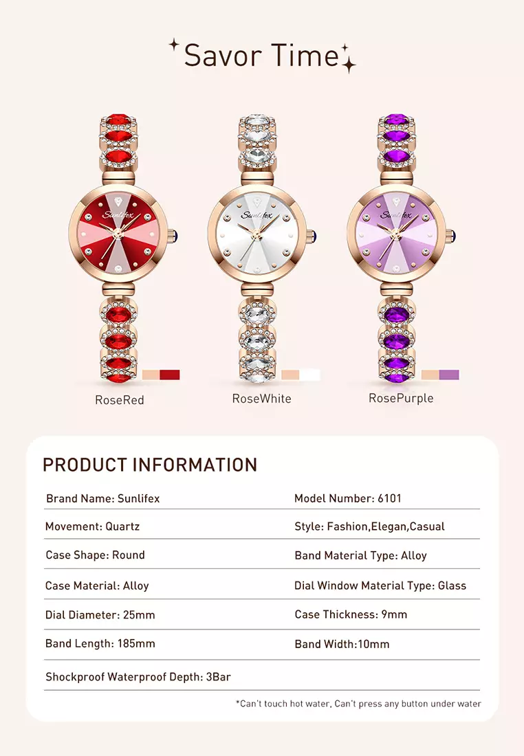 Jam Tangan Wanita Korea Elegan Tali Gelang Berlian Anti Air Jam Tangan Cewek Original rosered