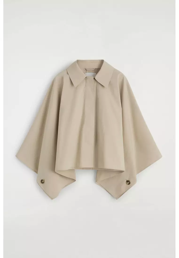 CROPPED TRENCH COAT CAPE