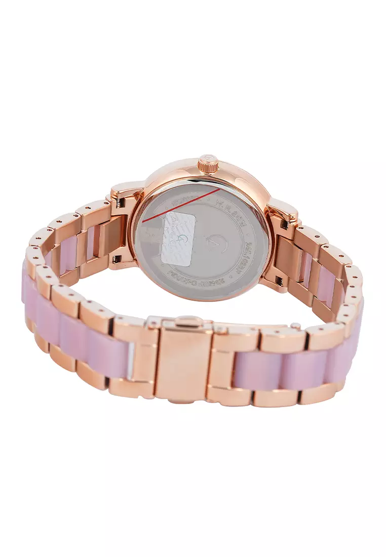 Alexandre Christie Passion - Jam Tangan Chronograph Wanita - Rosegold Pink Stainless Steel - 2B45BFBRGPN