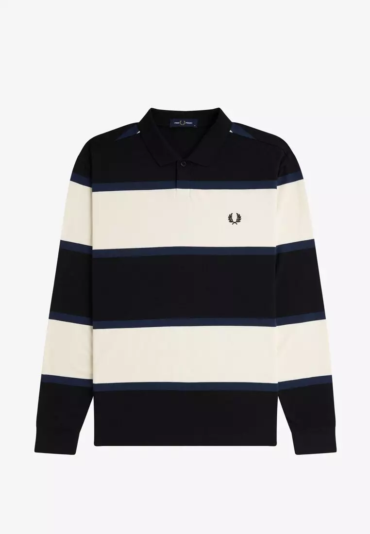 Buy Fred Perry Fred Perry M8519 Striped Long Sleeve Polo