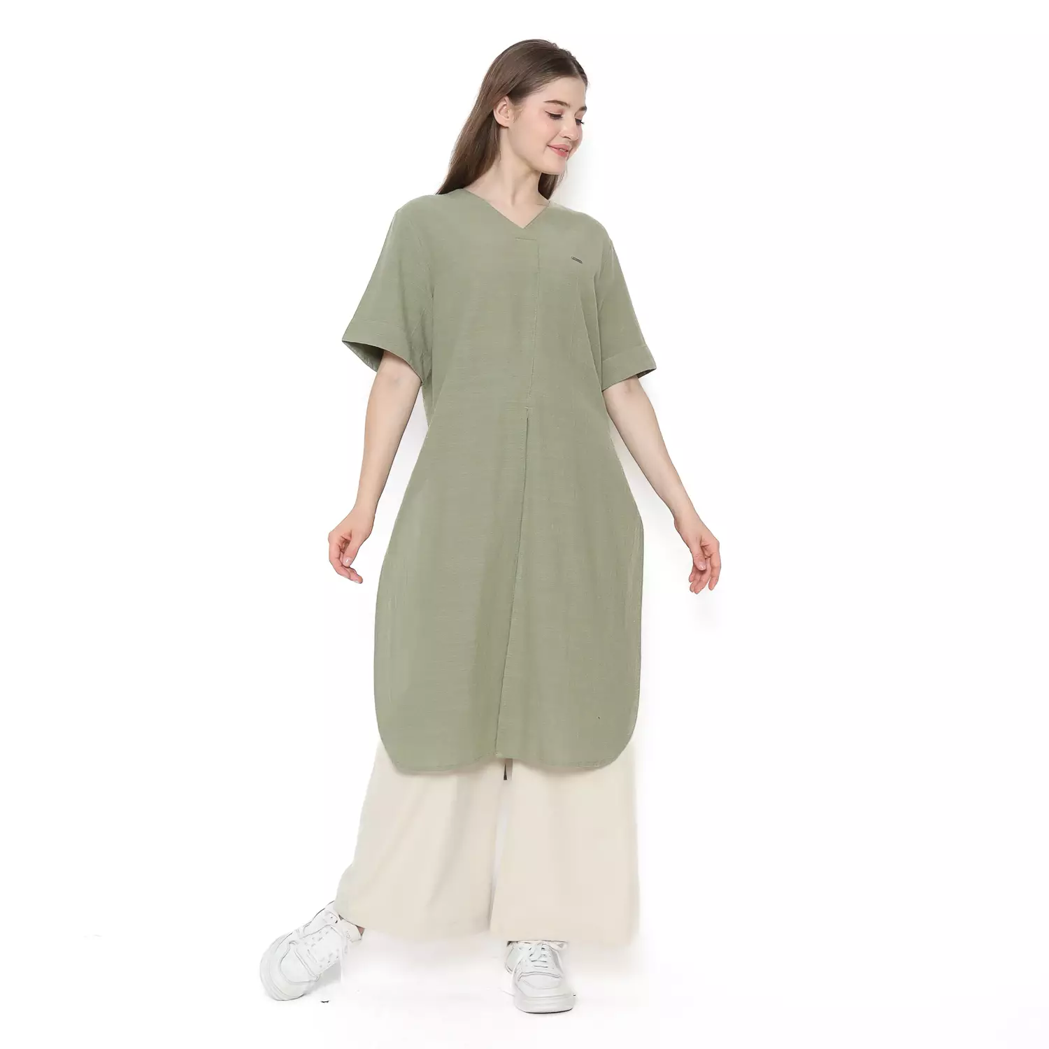 Spyderbilt kemeja lengan pendek Wanita Zura Tunic Ladies Shirt Planet Surf