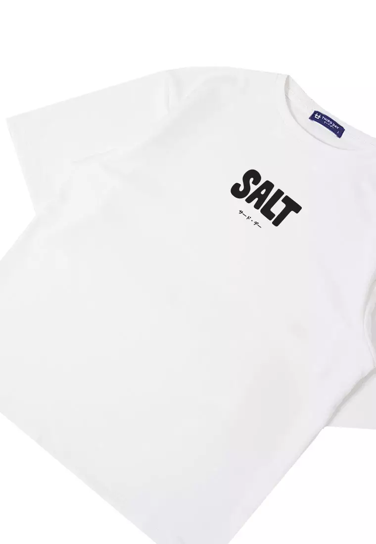 MTU38 kaos couple keren oversize scuba "salt-honey" putih