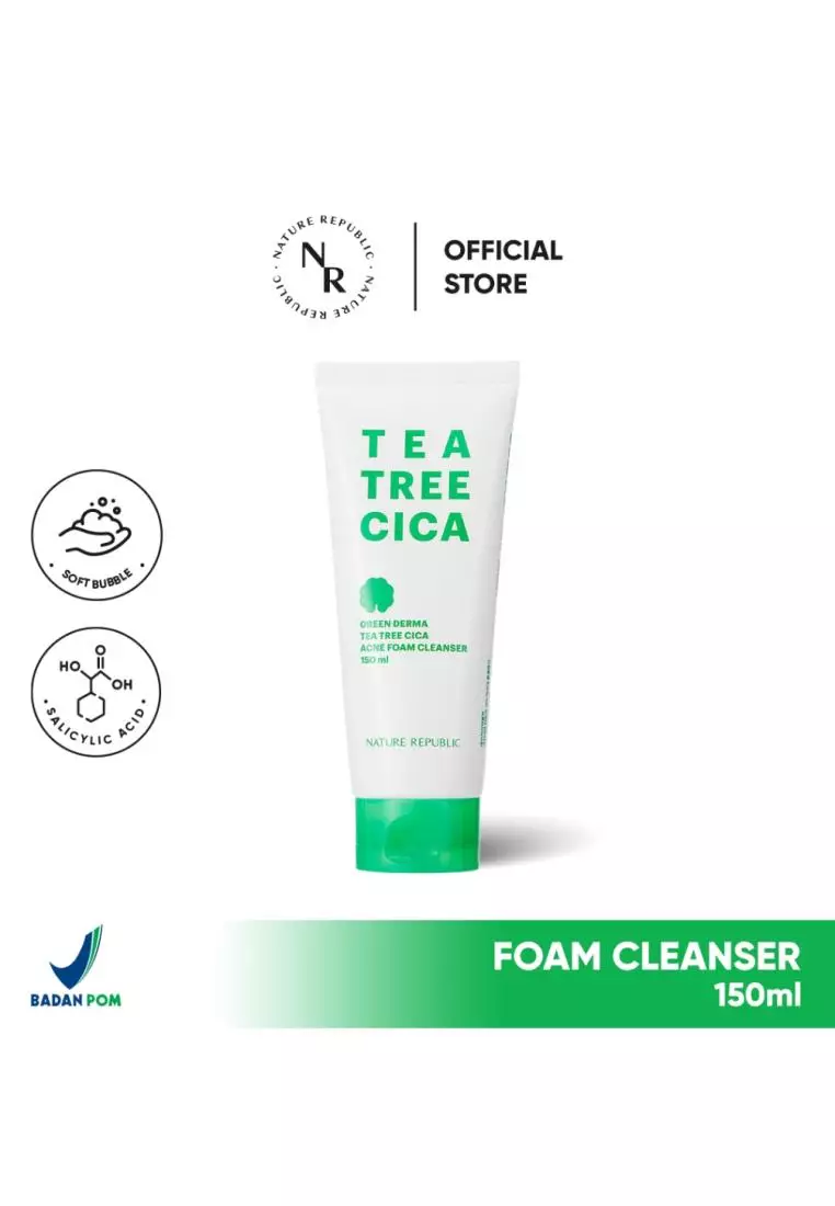 Green Derma Tea Tree Cica Acne Foam Cleanser