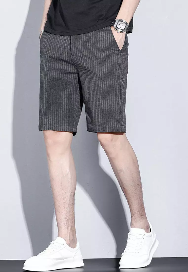 Stripe Casual Suit Shorts