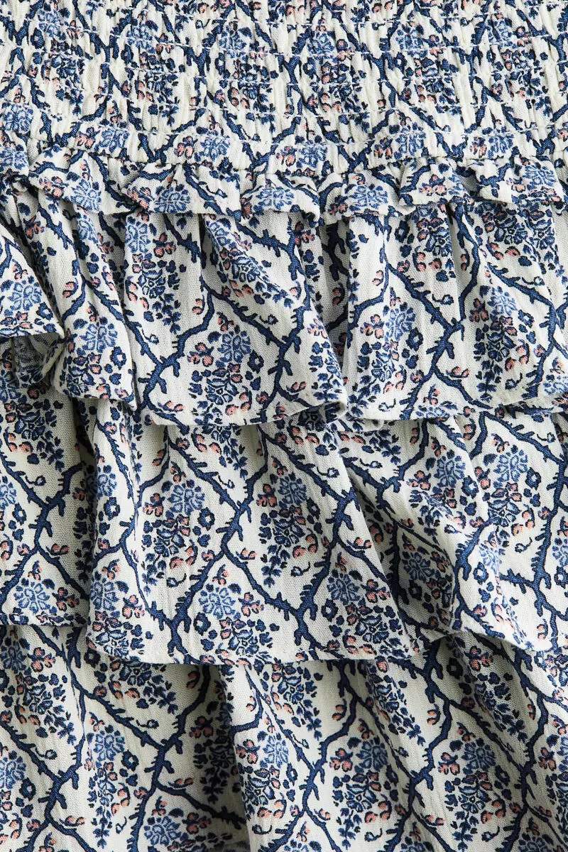 Tiered viscose mini skort