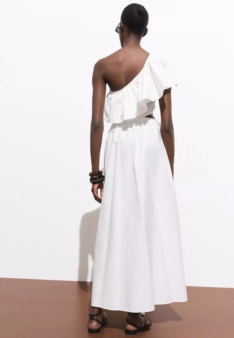 Asymmetrical Dress With Cut-Out