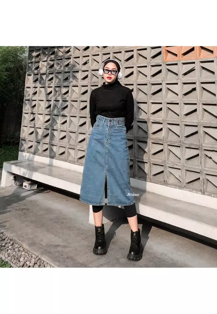 Highwaist Rok Jeans Panjang 981 SEVENTY