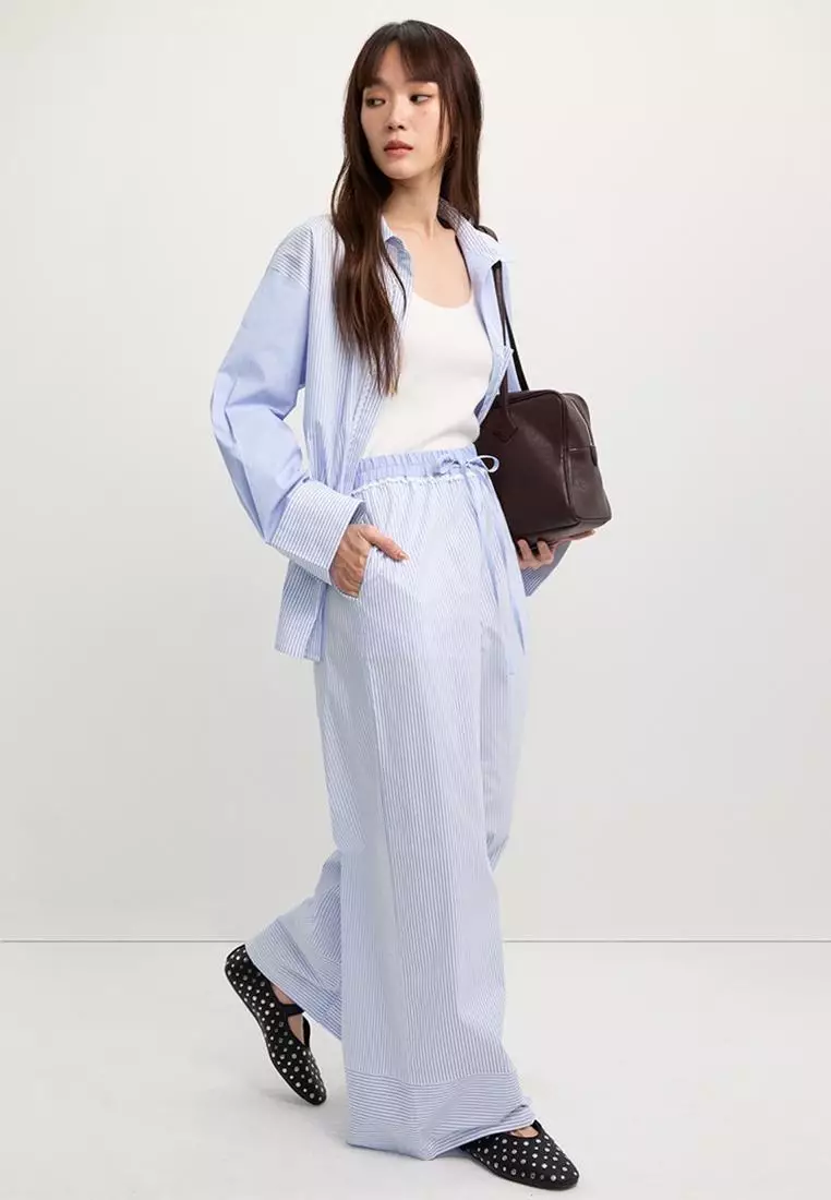 Wide Leg Striped Pants