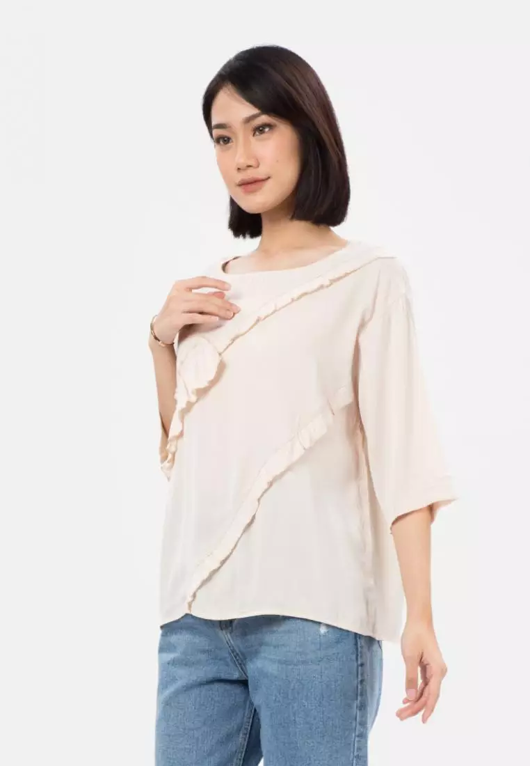 Frill Oversized Blouse