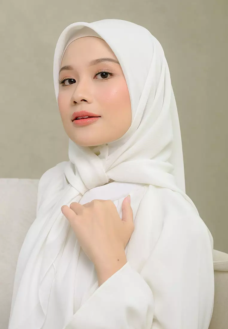 Haraa Voal Plain Broken White