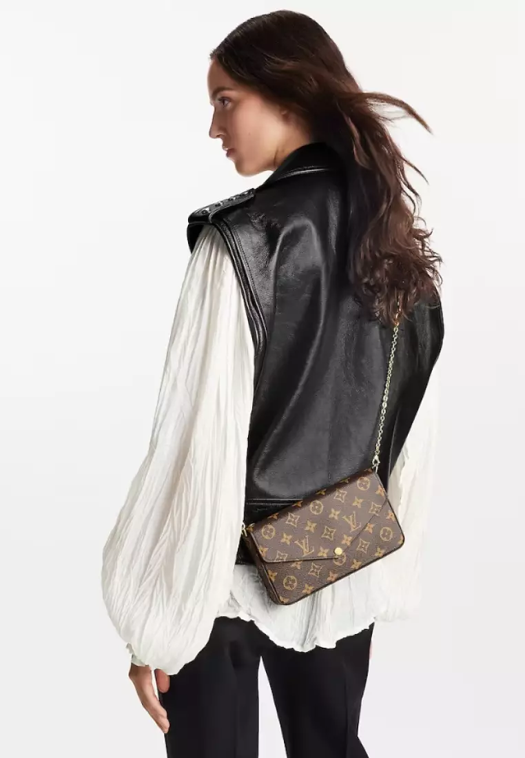 Félicie Pochette Brown Fuchsia