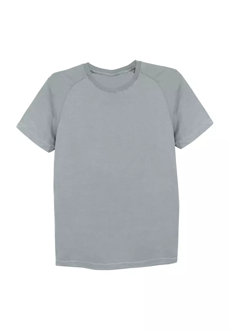 Buy POP Shop Men's Basic Round Neck With Raglan Sleeves Tee Alloy 2024  Online