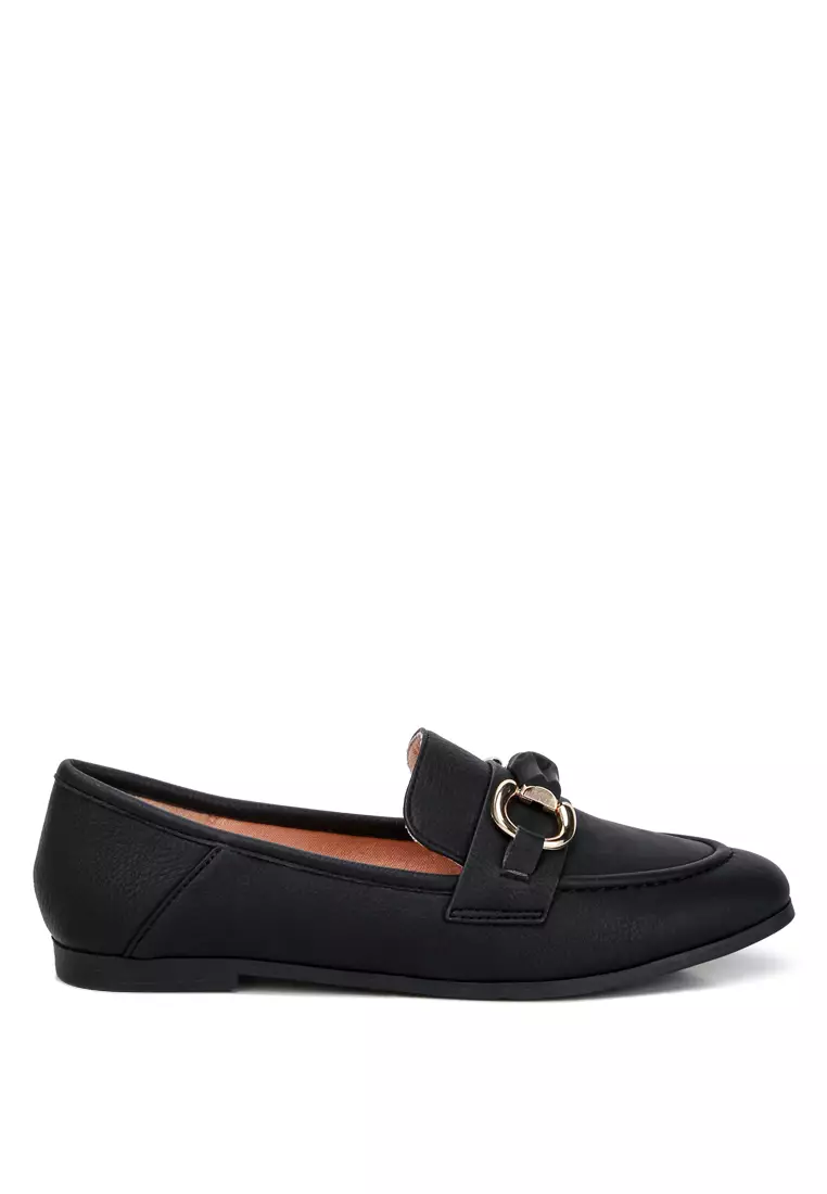 Discount on Rag & CO.  shoes - SKU: Black Horsebit Embellished Loafers